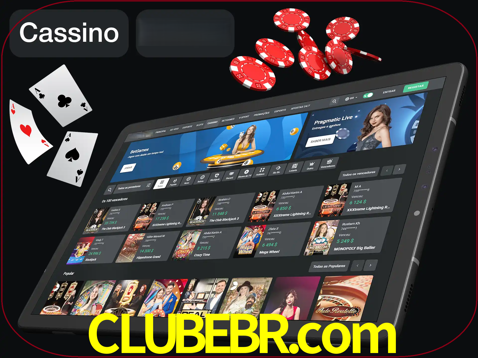 Jogue vários jogos de cassino em nosso cassino.