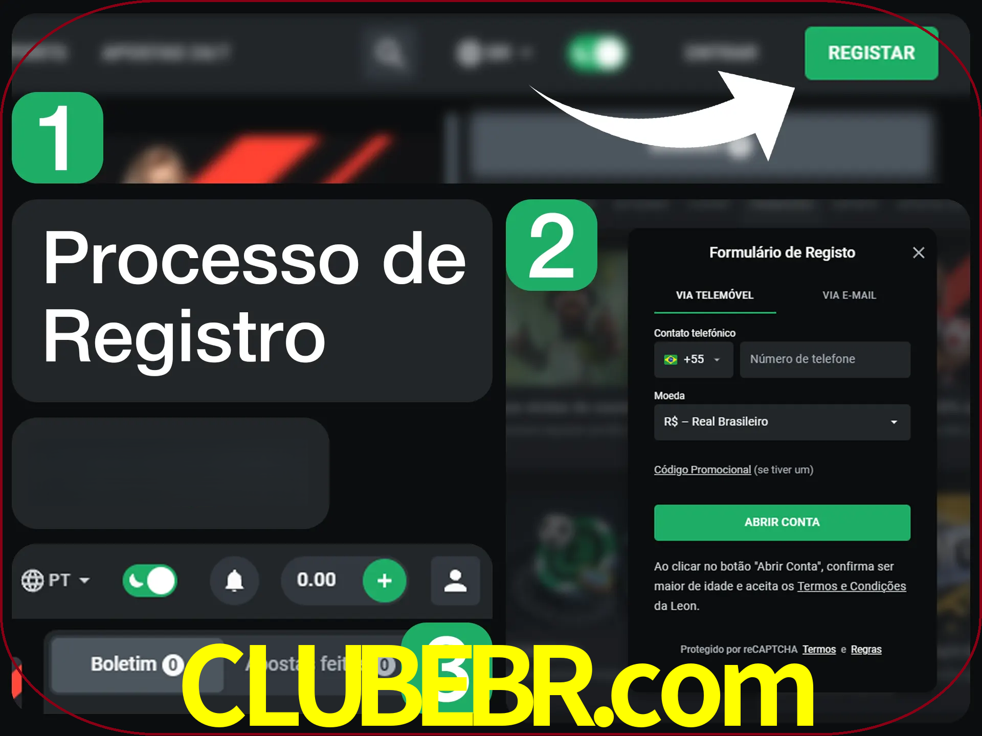 O processo de registro na LeonBet é simples.