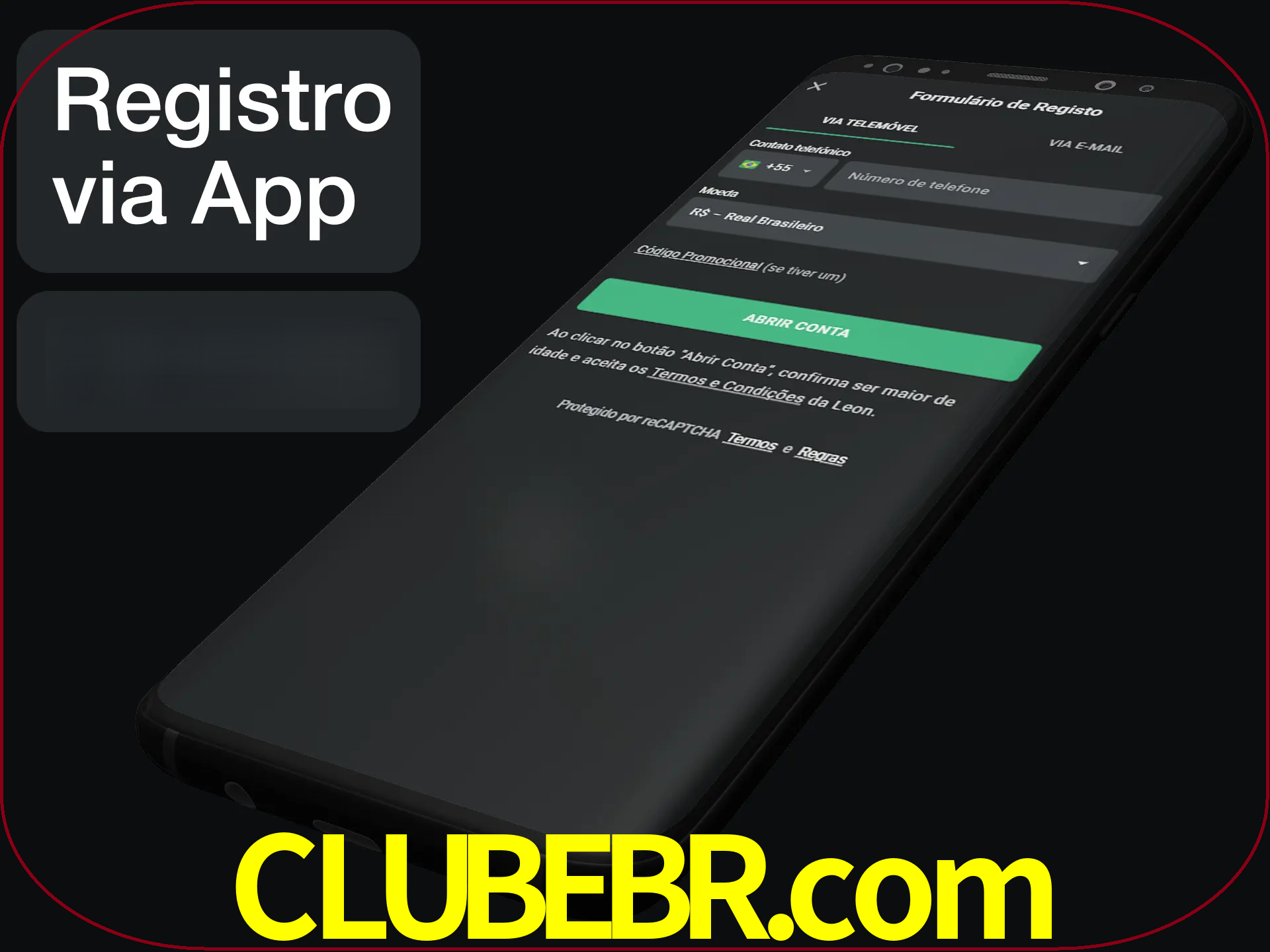 Registre-se quiclly em LeonBet usando o aplicativo.